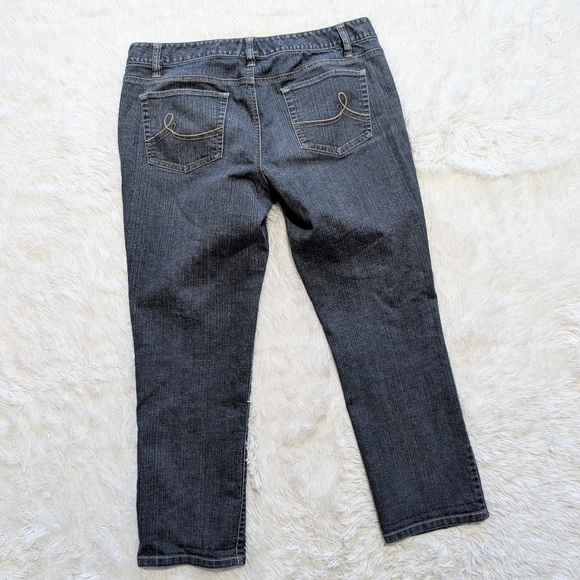 Loft Slim Cropped Denim Ankle Mid Rise Jeans Size 12 - Picture 4 of 12